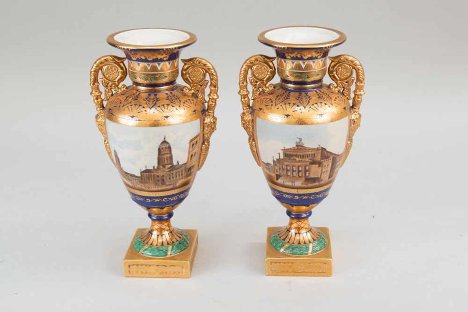Pair of Berlin vases