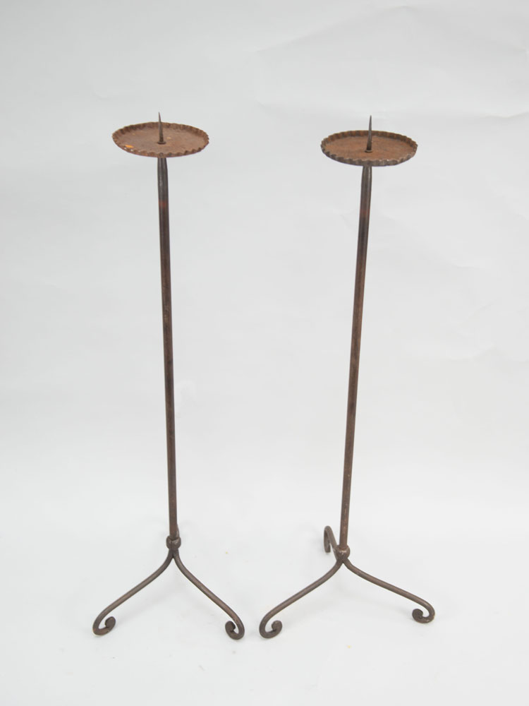 Pair of rough iron hall lights - Image 2 of 3