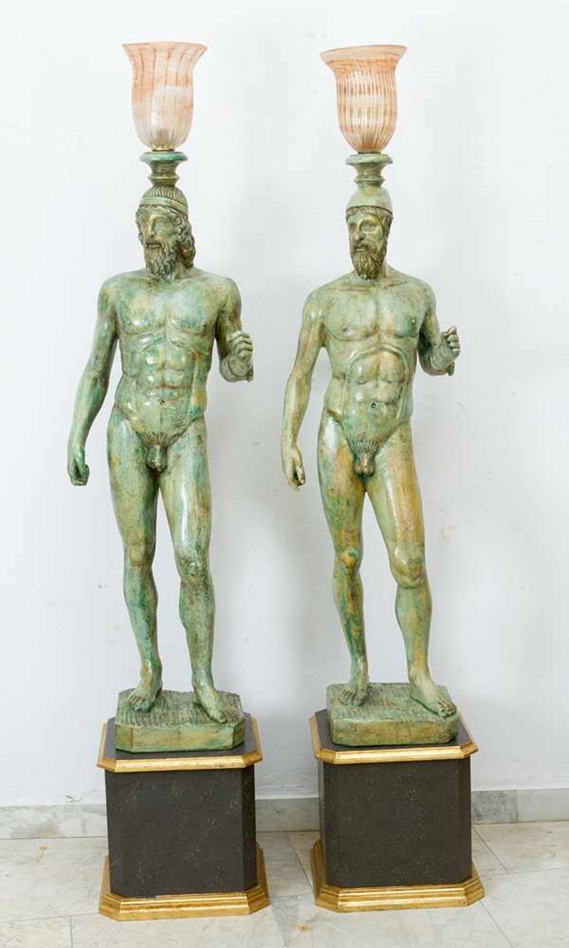 Pair of Torcheres of the Riace warriors