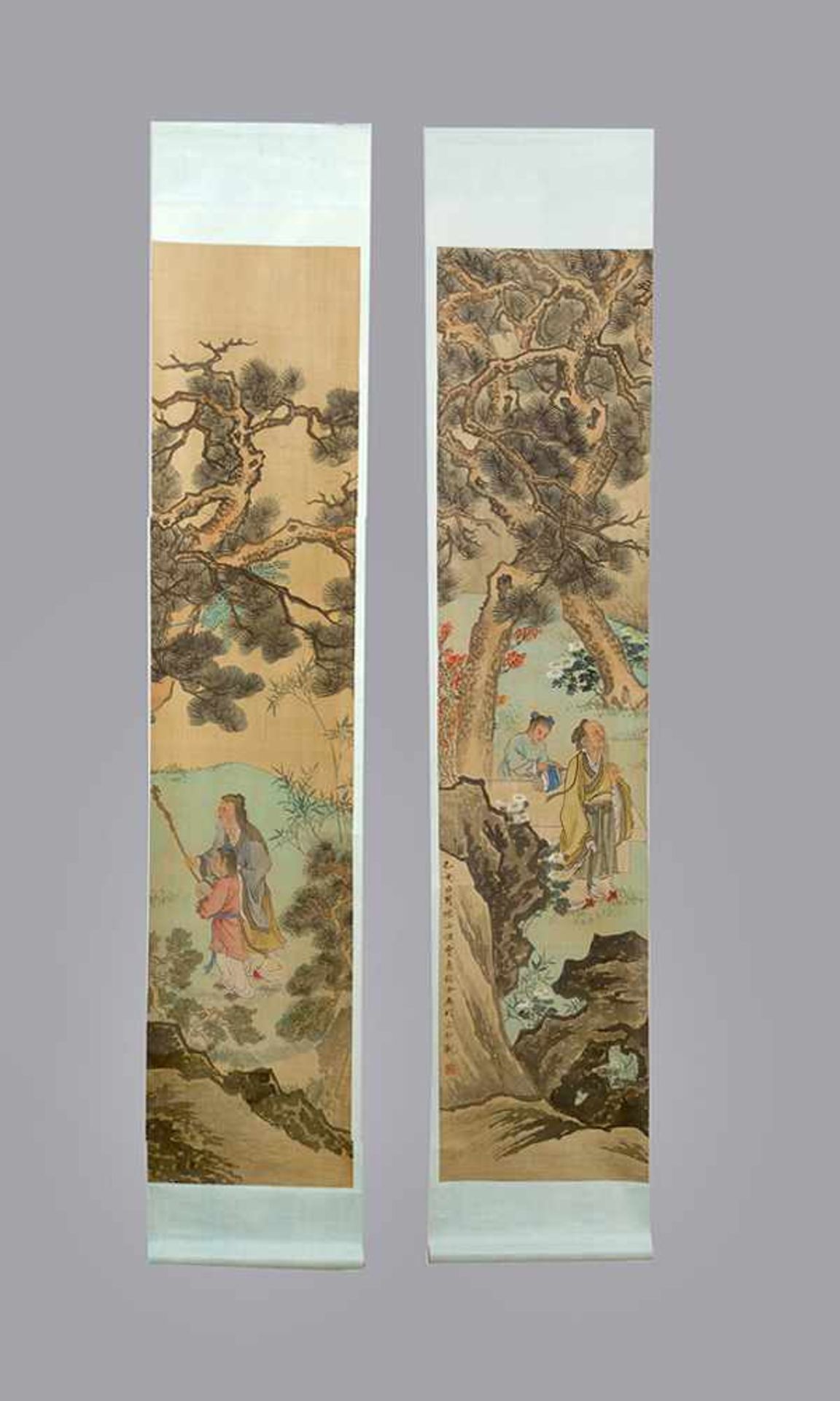 Two Chinese roll paintings