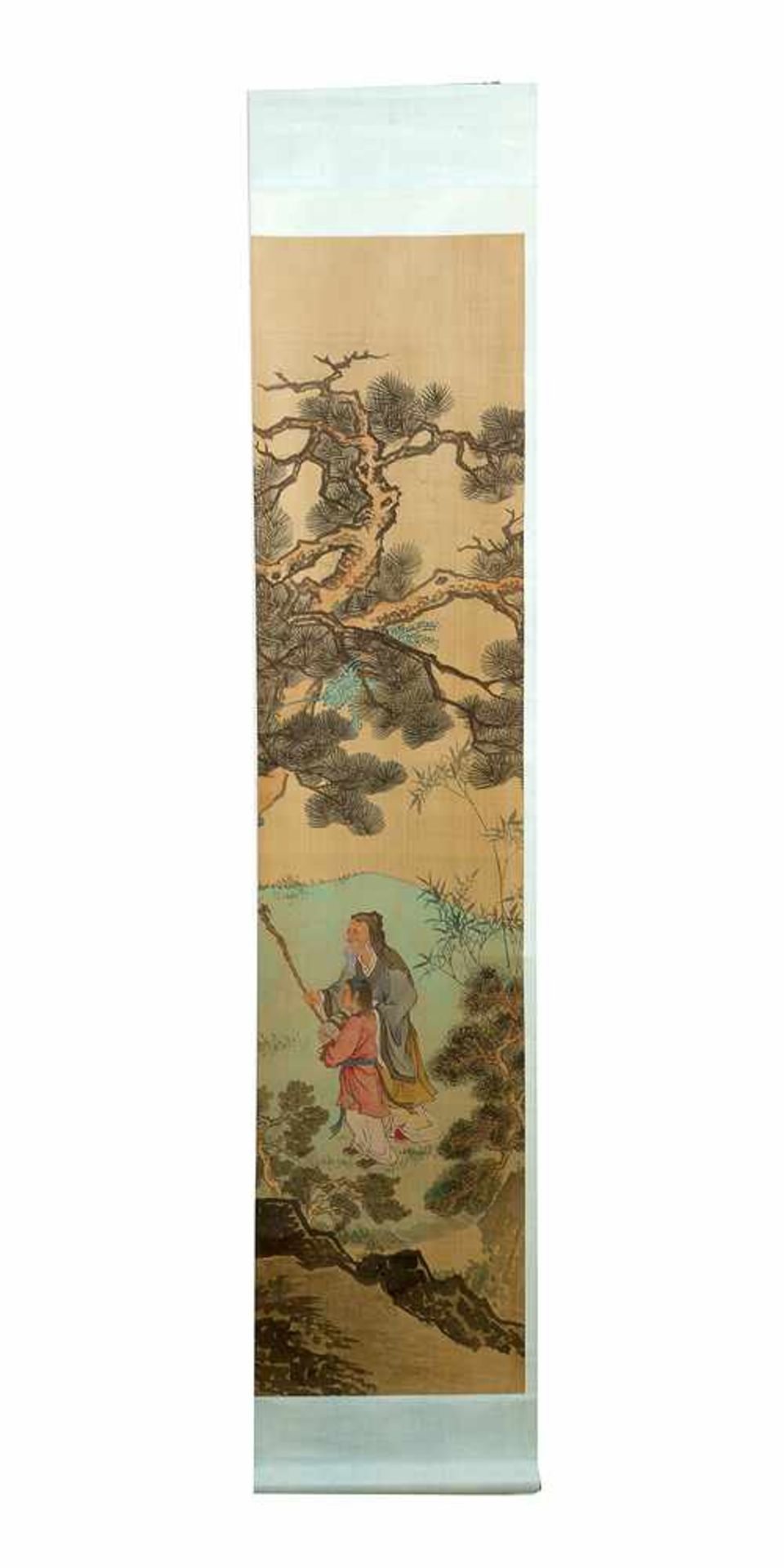 Two Chinese roll paintings - Image 3 of 3