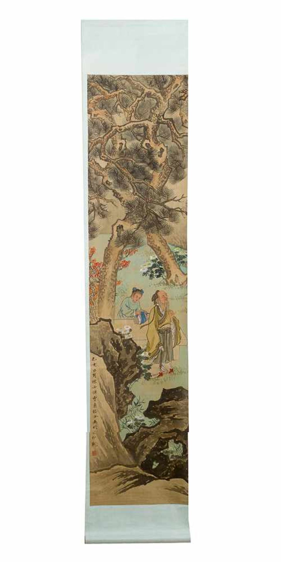 Two Chinese roll paintings - Image 2 of 3