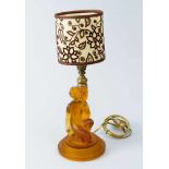 French glass lamp