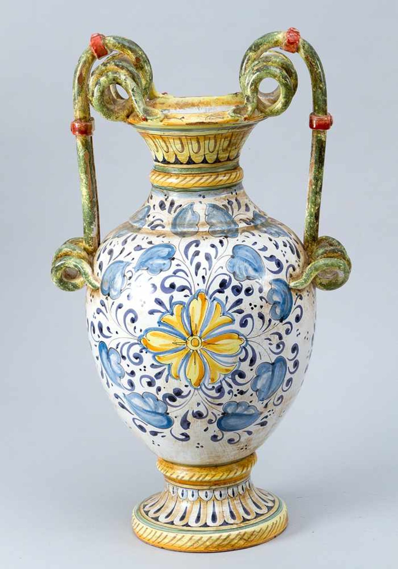 Pair of large Italian Majolica vases - Image 2 of 3