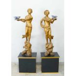 Pair of baroque Genovese sculptures
