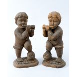 Pair of flute playing angels