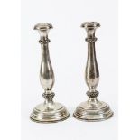 Pair of Vienna silver candle sticks