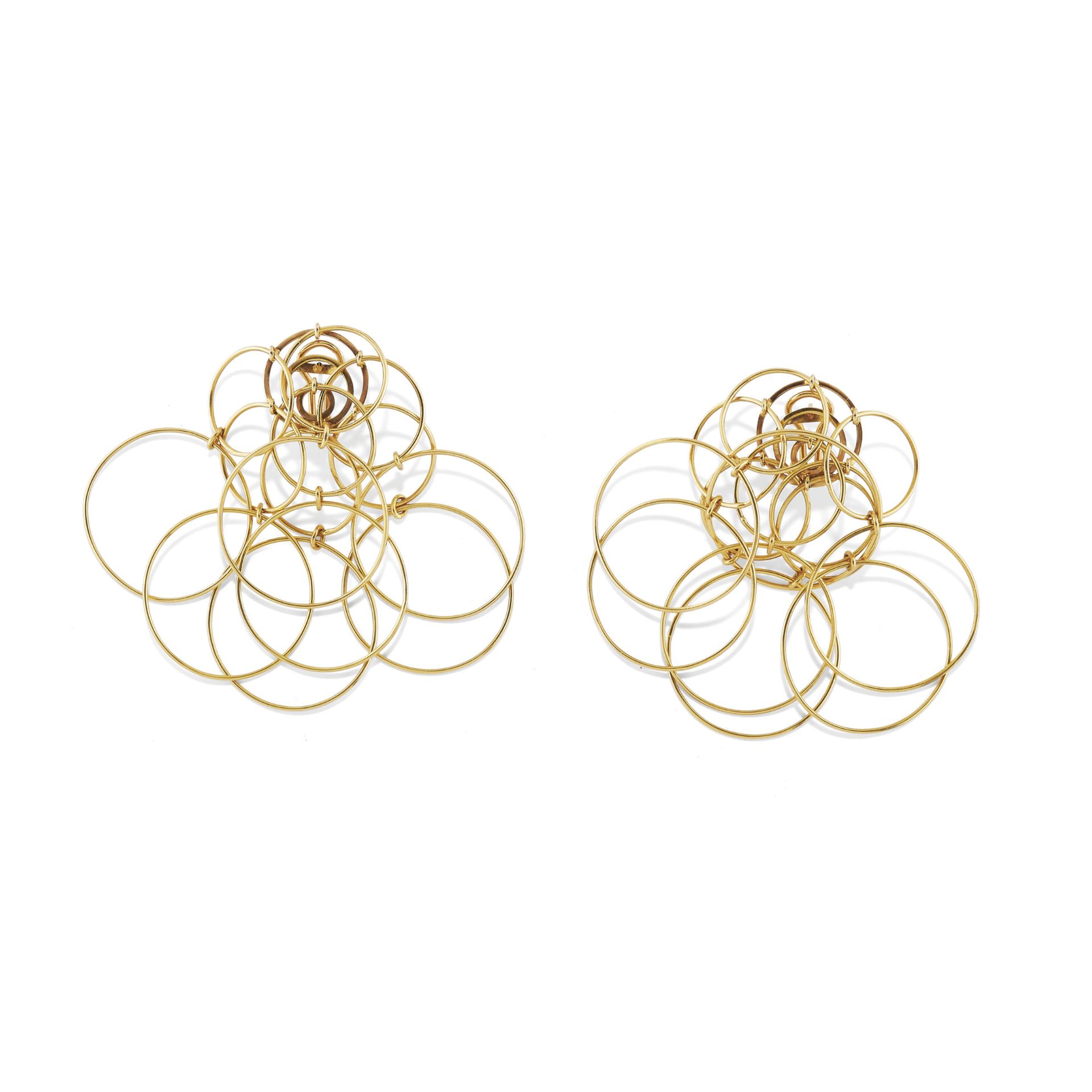 PAIRE DE BOUCLES D'OREILLES EN OR