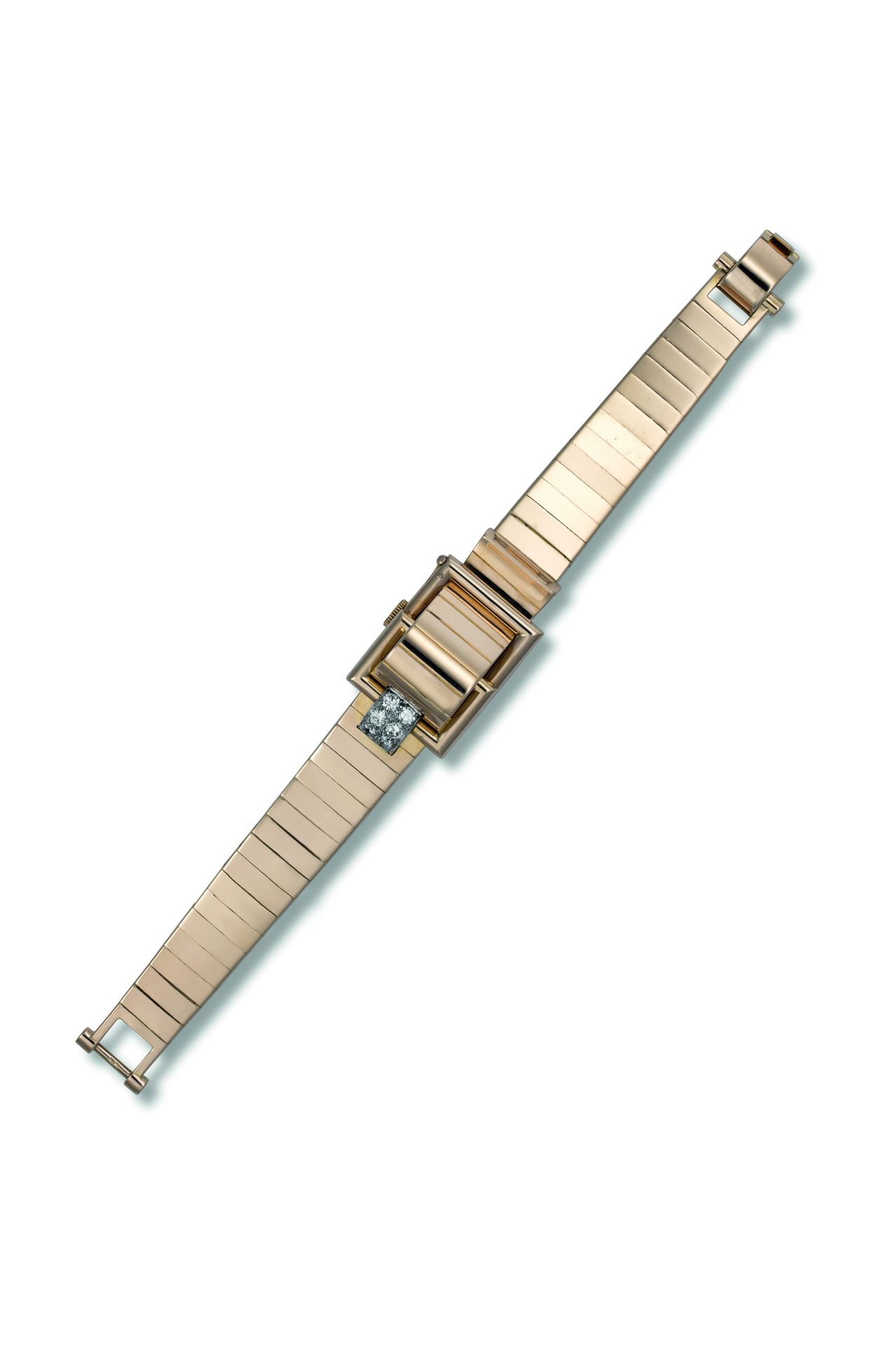 MONTRE BRACELET EN OR ET DIAMANTS, SIGNEE BREGUET