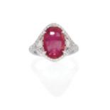 BAGUE EN OR,RUBIS ET DIAMANTS