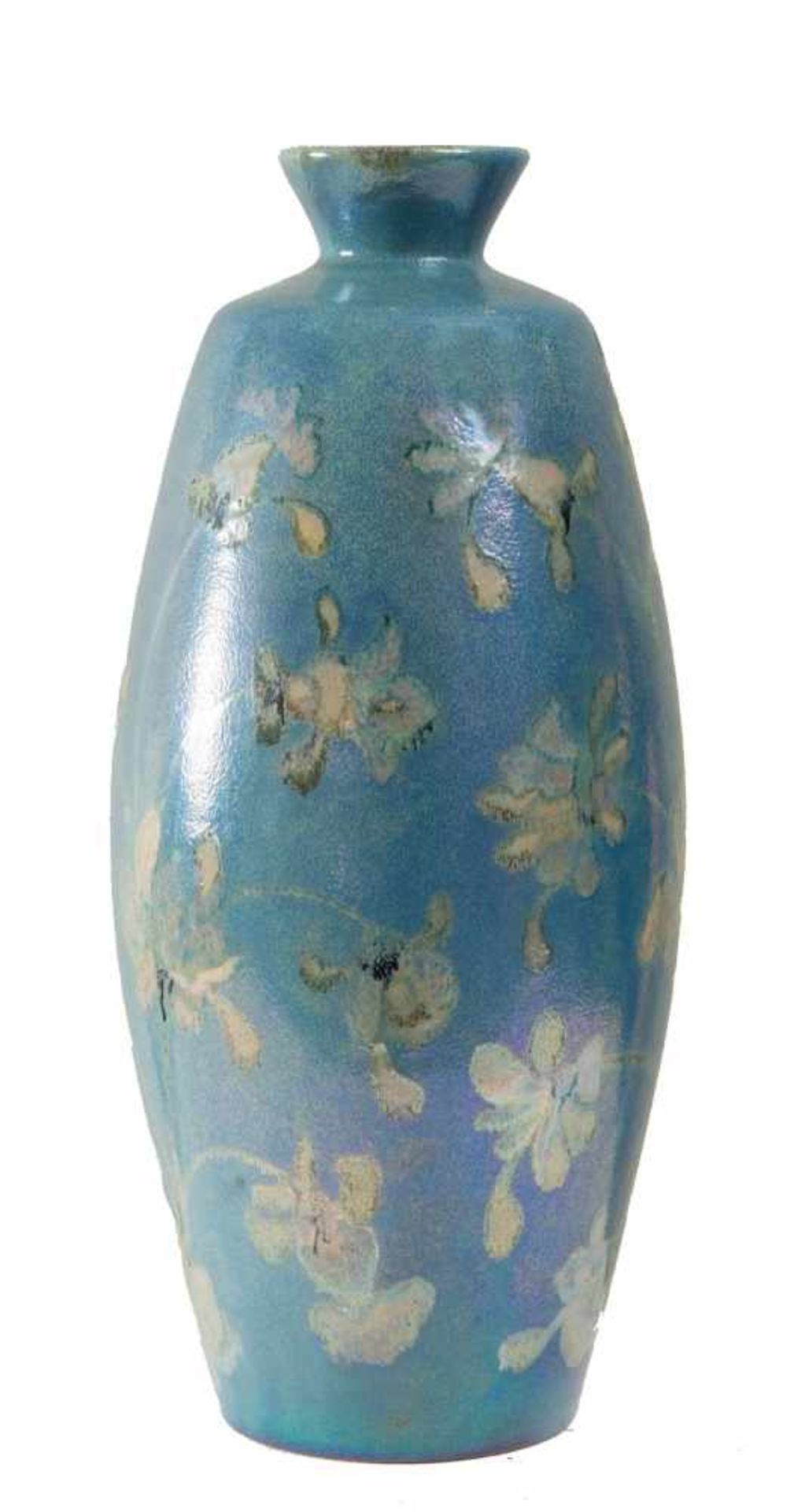 GIORDANO TRONCONI (Faenza, 1932). Vaso in maiolica a lustro, decorazione di ramage fogliacei su - Bild 2 aus 3
