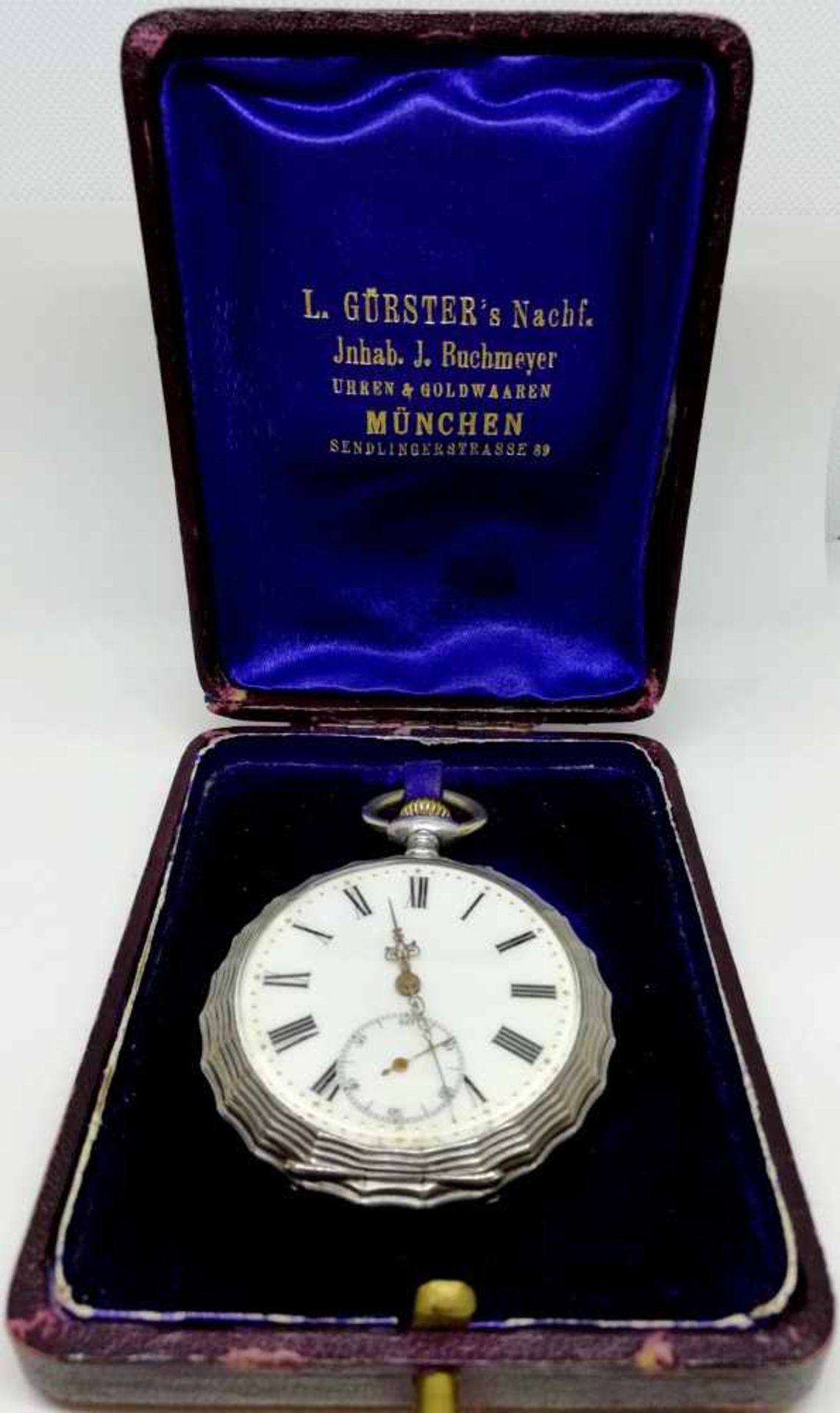 Silberne Herrentaschenuhr