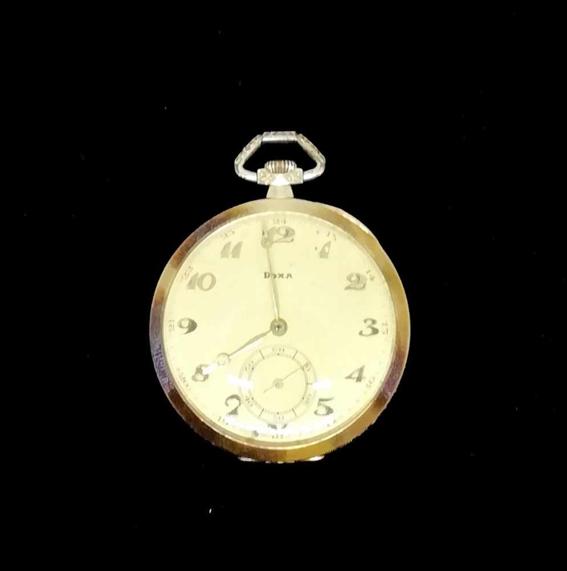 Goldene Herrentaschenuhr Doxa