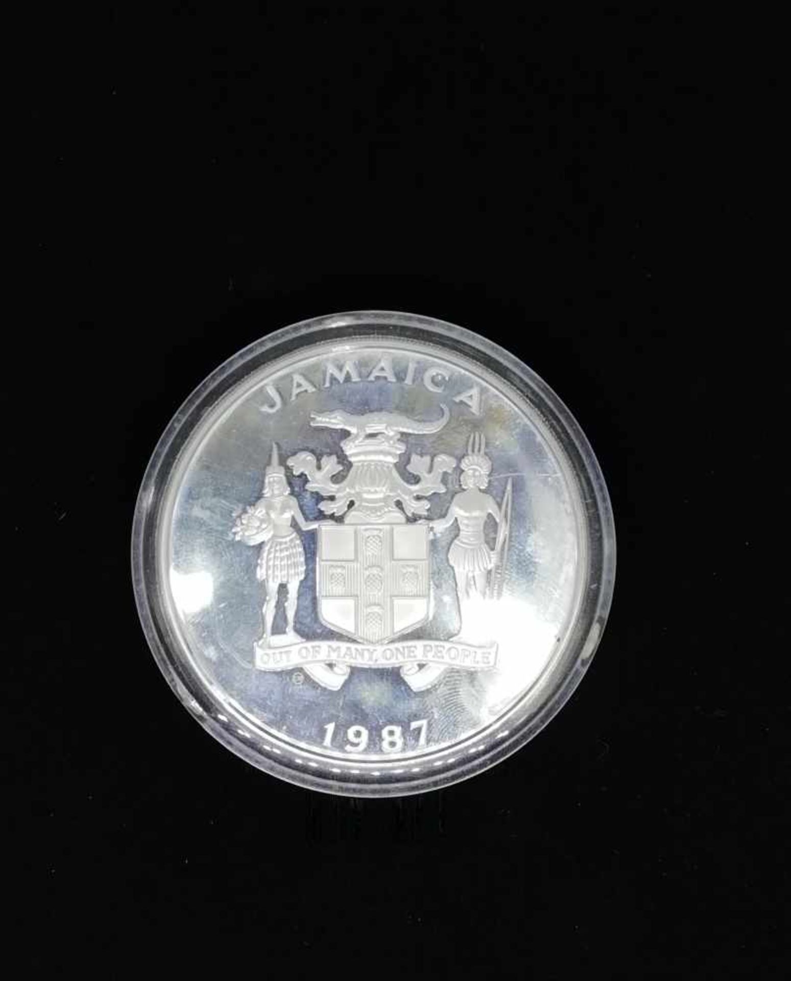 Silbermünze100 Dollar, Jamaica, 135,4g, in Etui; - Bild 2 aus 2