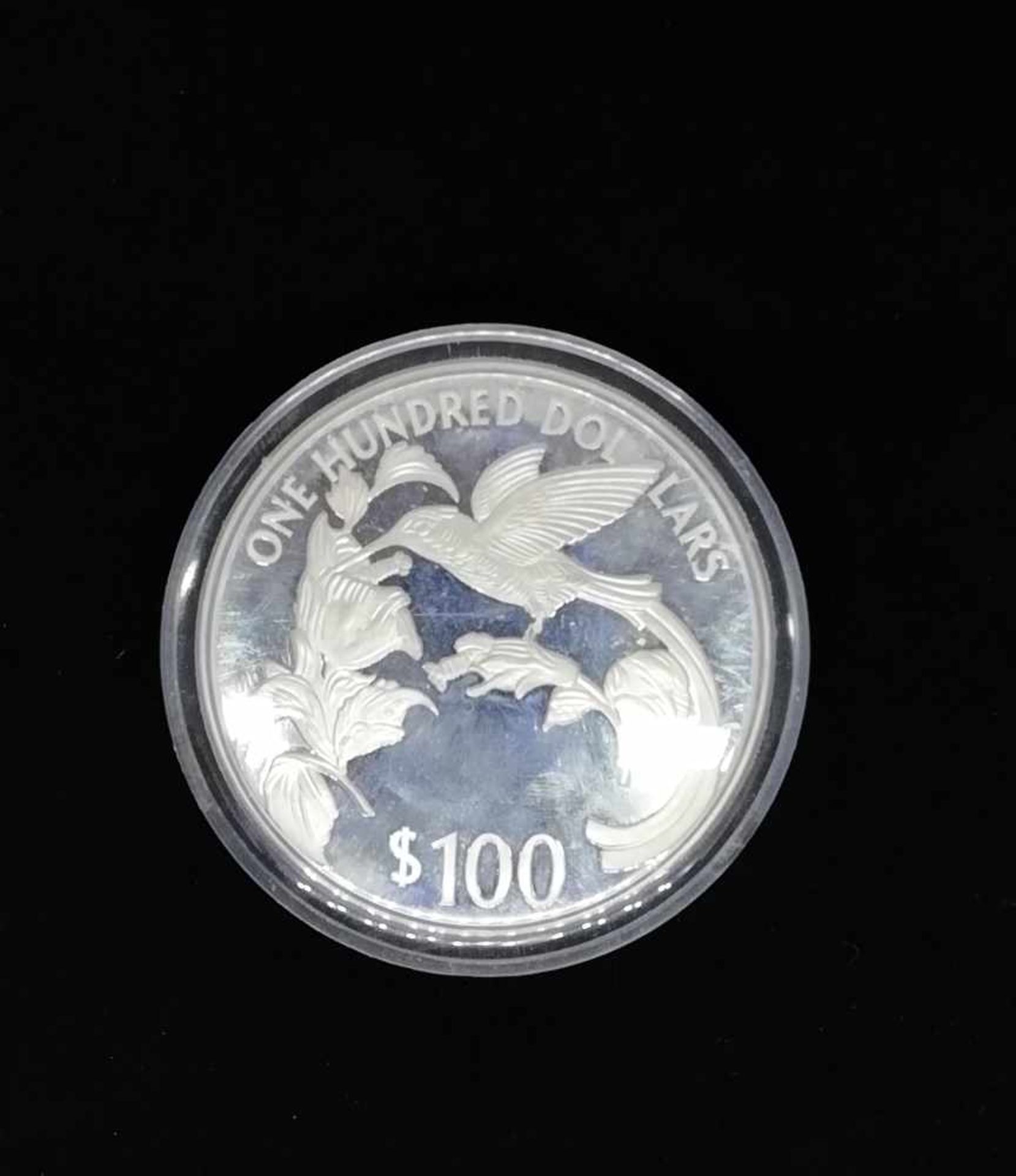 Silbermünze100 Dollar, Jamaica, 135,4g, in Etui;