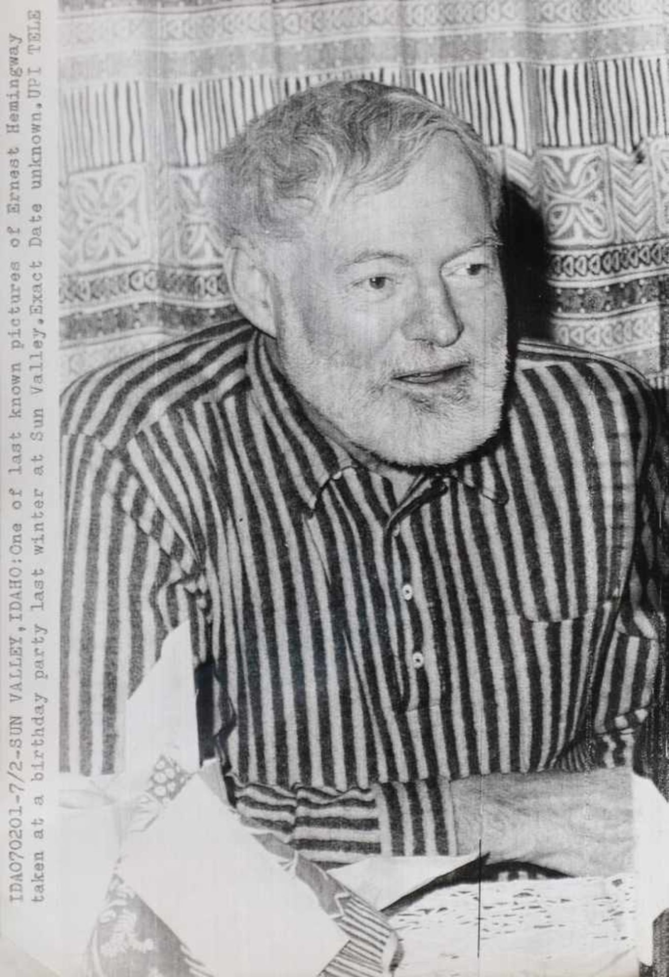 Ernest Hemingway, Sun Valley, Idaho, S.U.A, ca. 1960, one of the writer's last photos