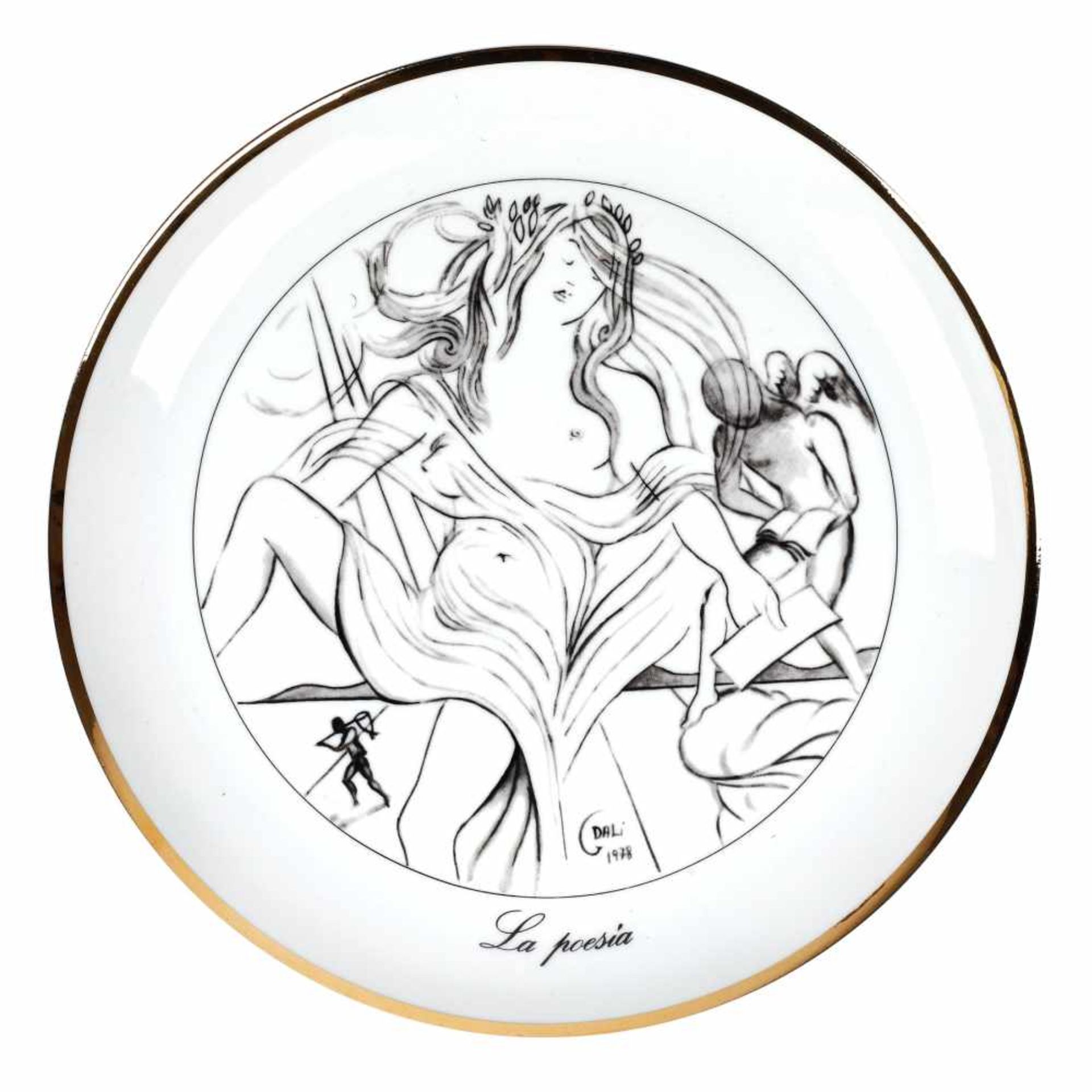 "Las 7 Artes" - seven decorative plates by Salvador Dali, limited edition of 5000 - Bild 7 aus 7