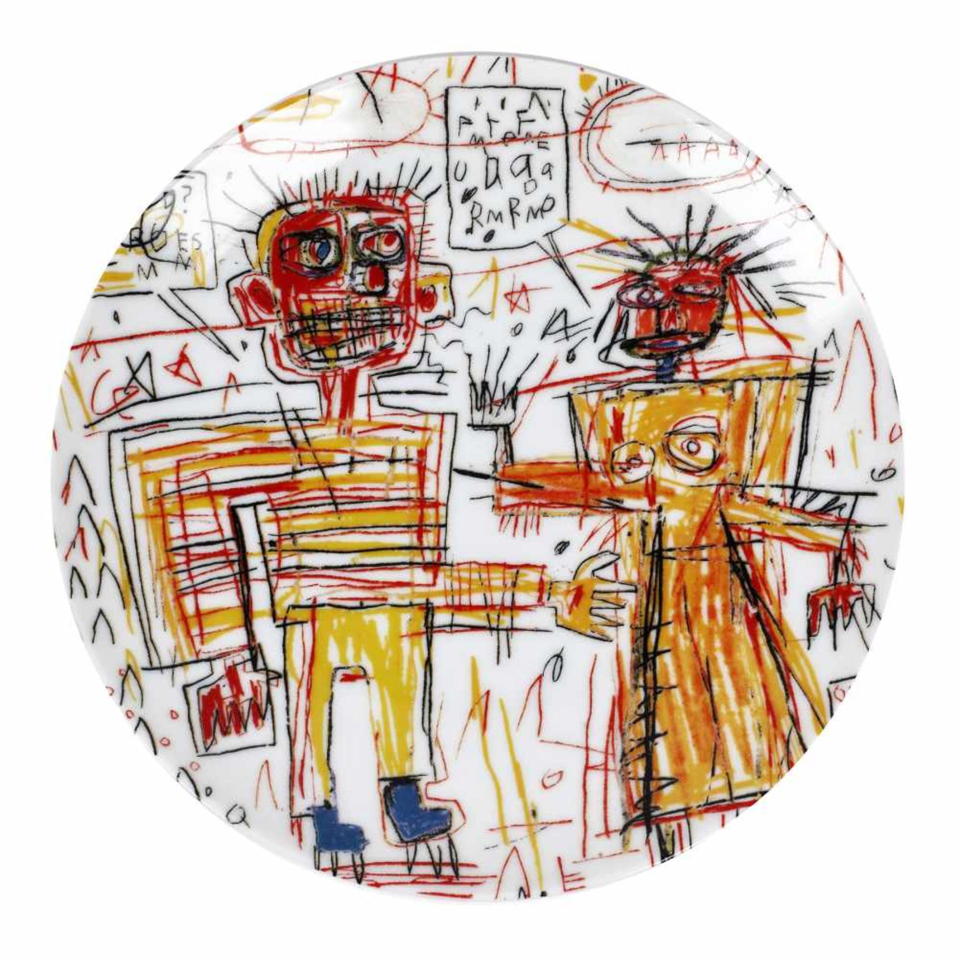 "The dingoes that park their brain with their gum" - six decorative plates by Jean-Michel Basquiat - Bild 4 aus 7