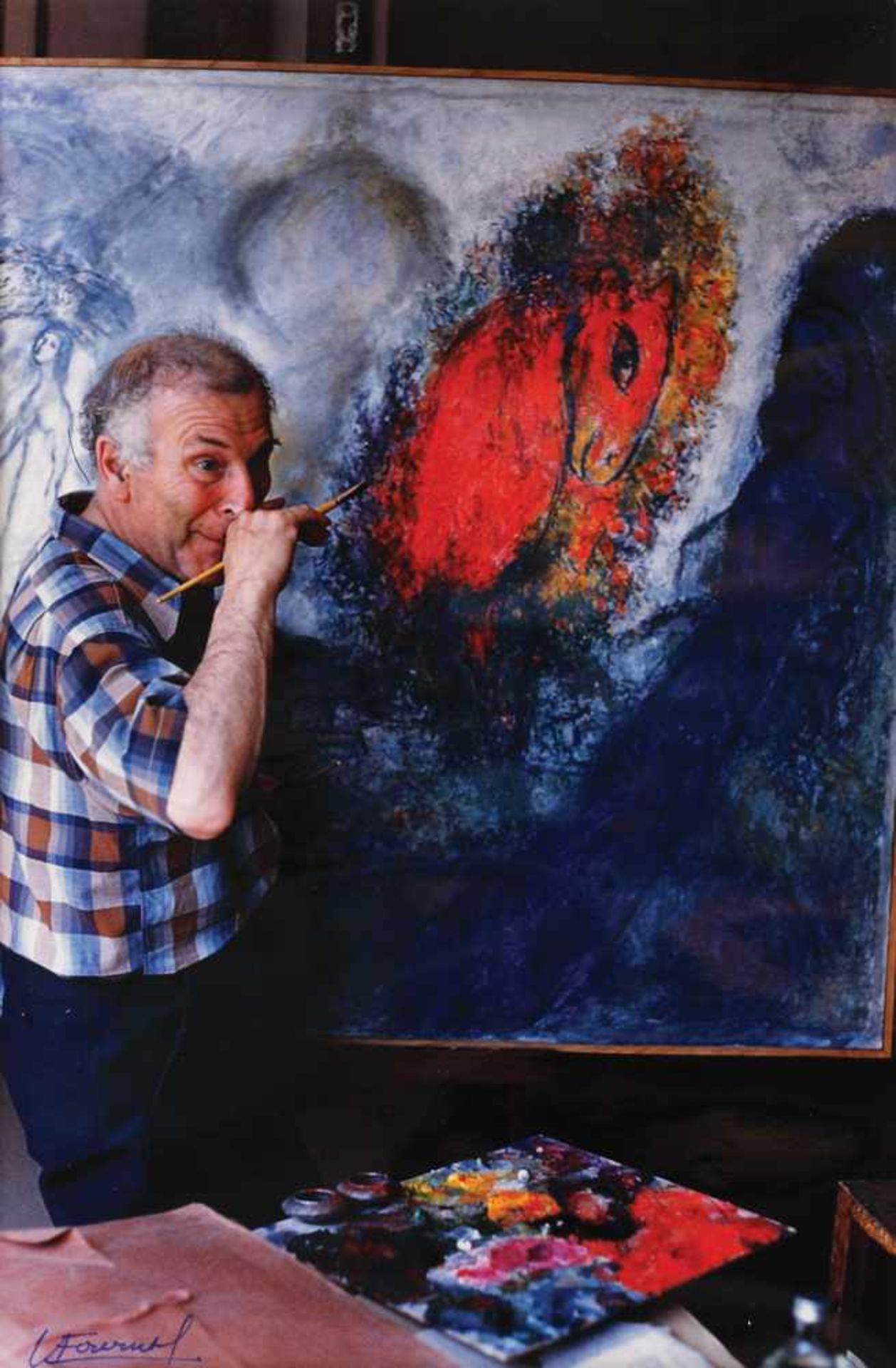 Marc Chagall in his studio