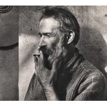 Constantin Brancusi smoking