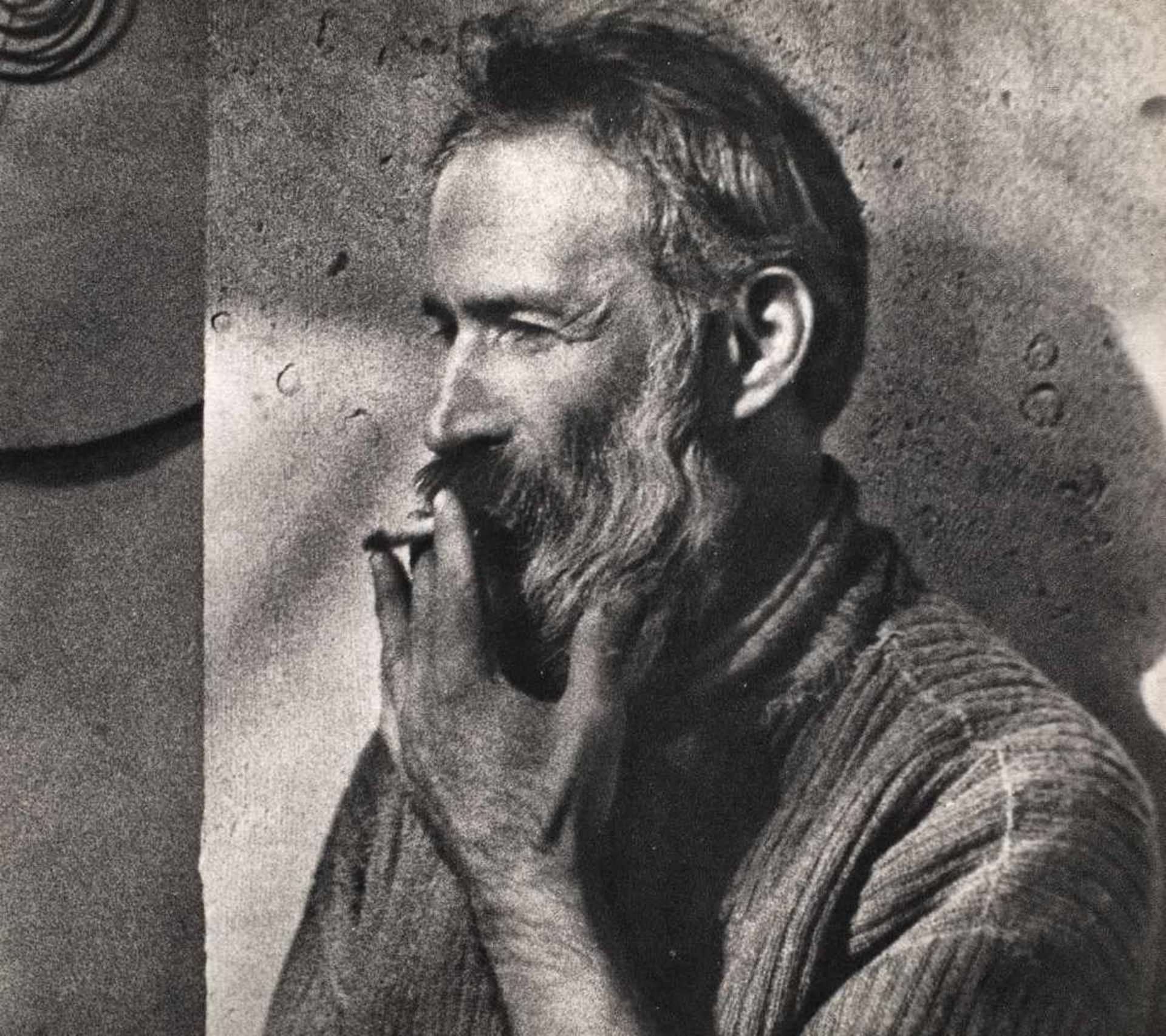 Constantin Brancusi smoking