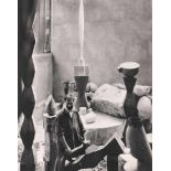 Constantin Brancusi in his studio