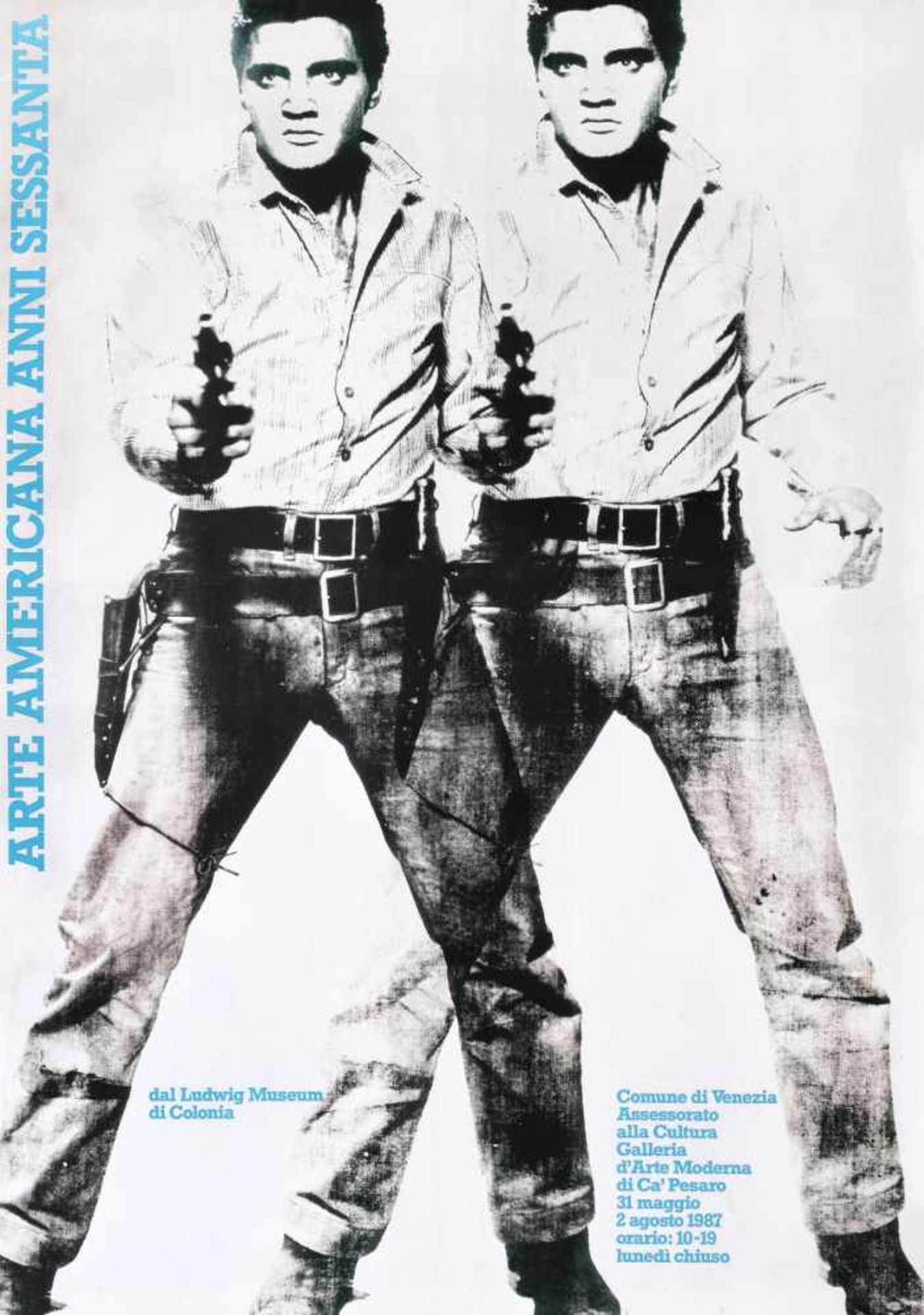 "American Art of the Sixties", exhibition poster, Italy, 31st of March - 2nd of August 1987