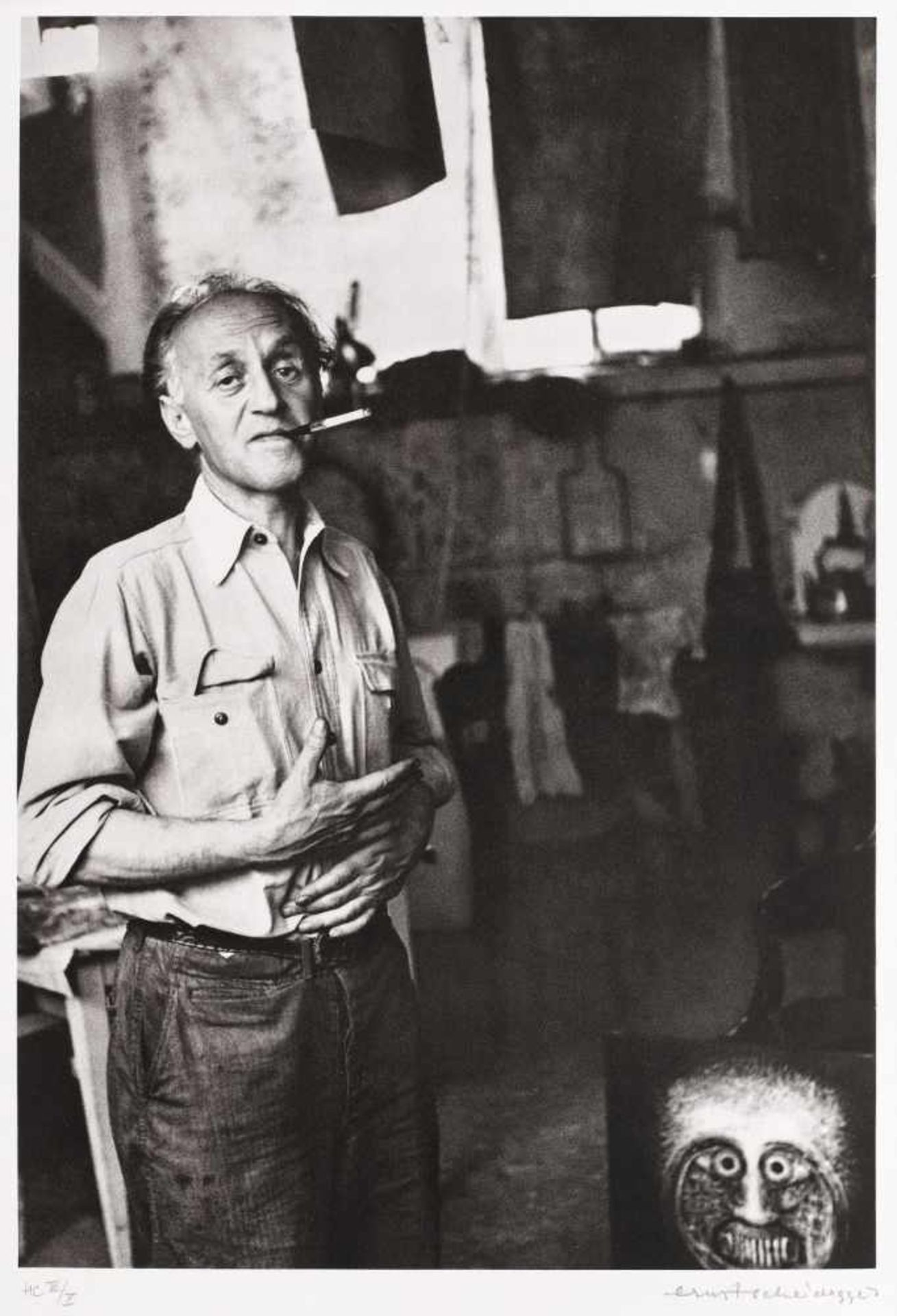 Victor Brauner in his studio