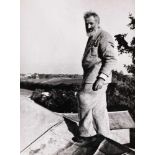 Constantin Brancusi on the rooftop of family Gerota's Săftica House