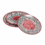 "Untitled" - three decorative plates by Keith Haring