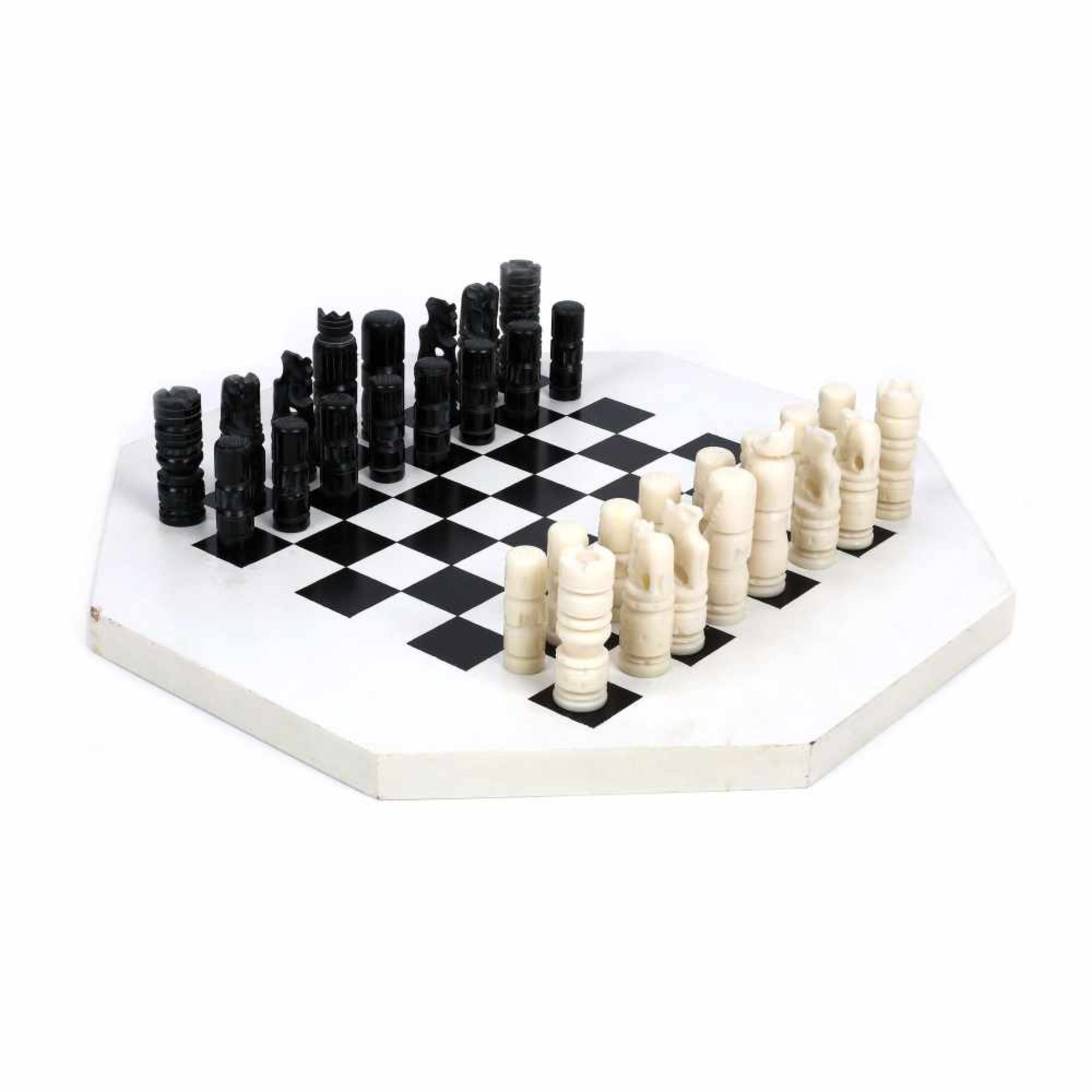 Interesting hexagonal chess game, from Peru, hand-carved pieces - Bild 4 aus 5