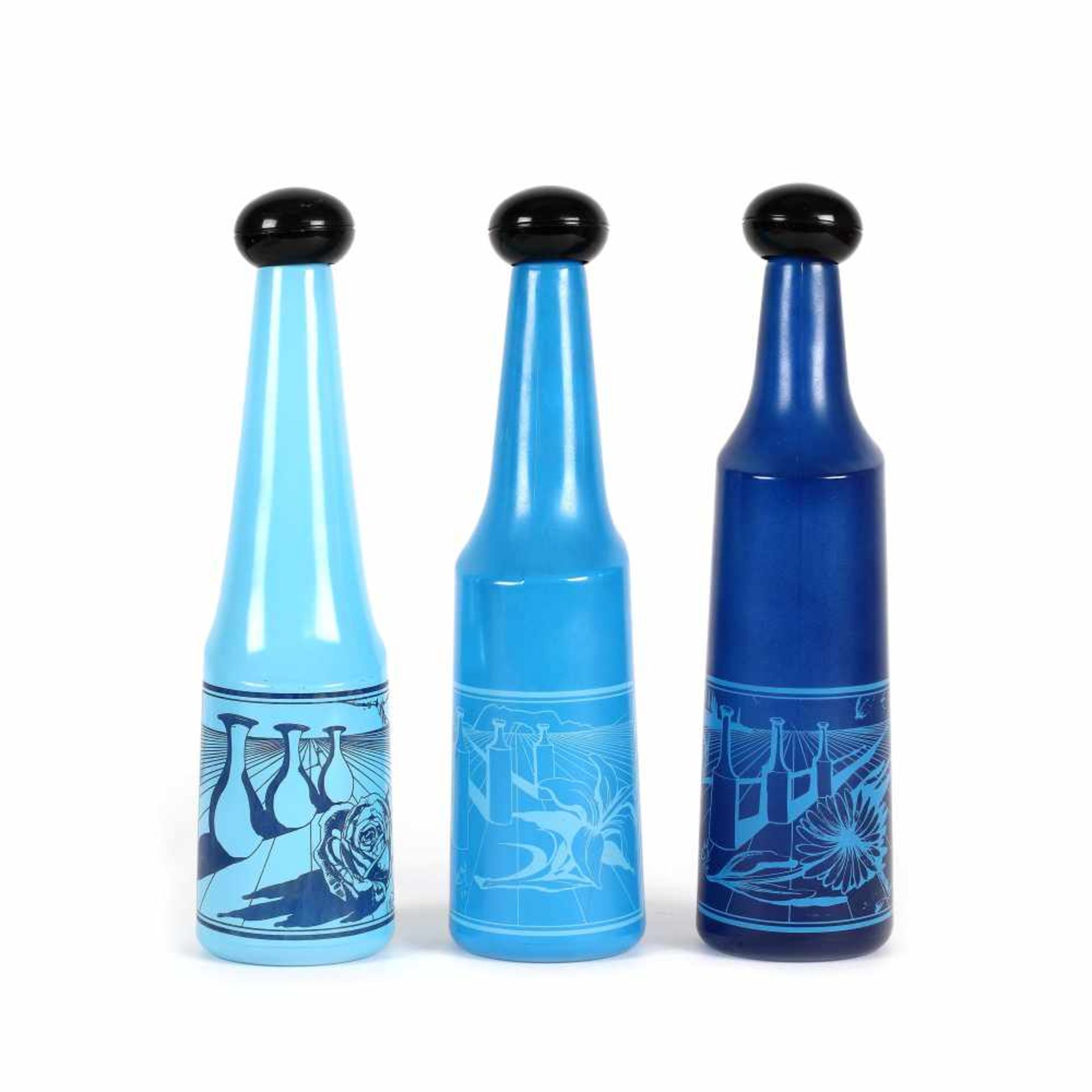 Set of 3 bottles Rosso Antico Salvador Dali, 1970, limited edition - Image 2 of 4