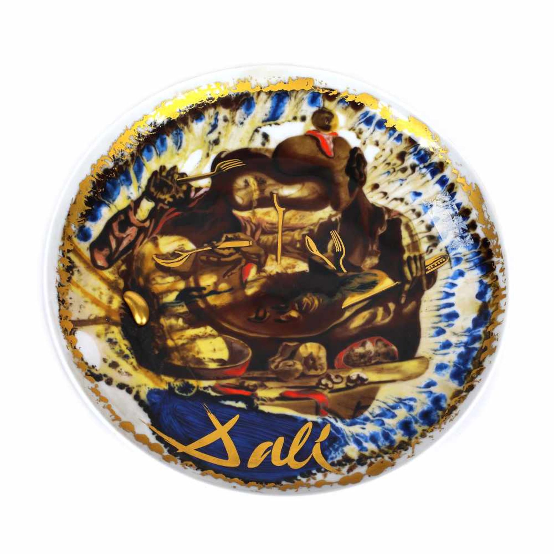 Decorative porcelain plate, design Salvador Dali, limited edition