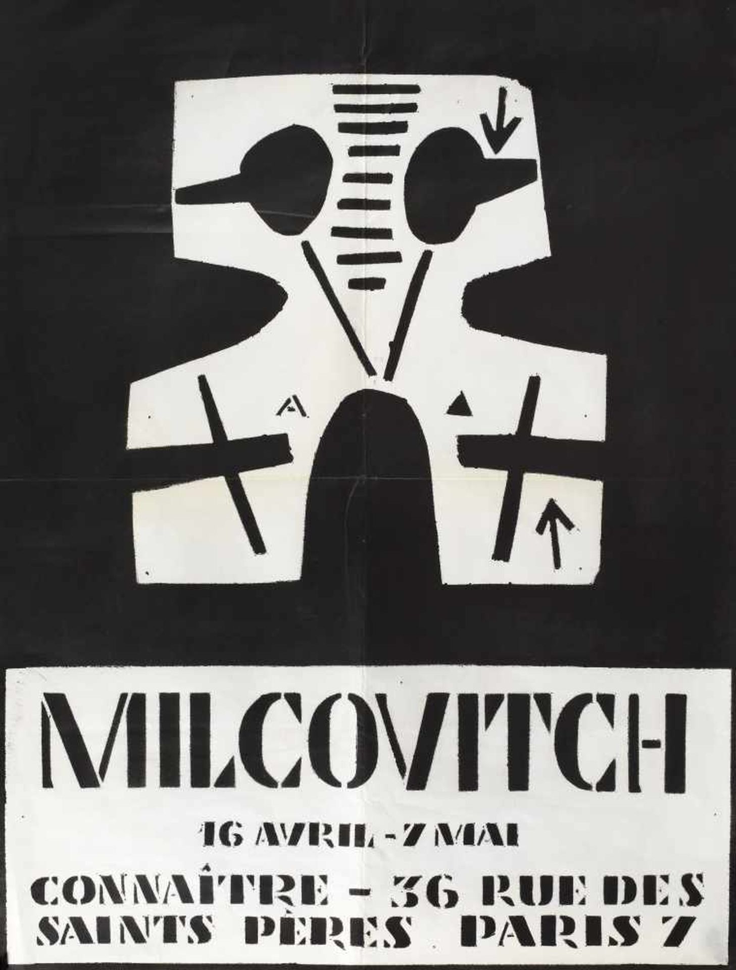 Poster of a Mircea Milcovitch exhibition, Paris