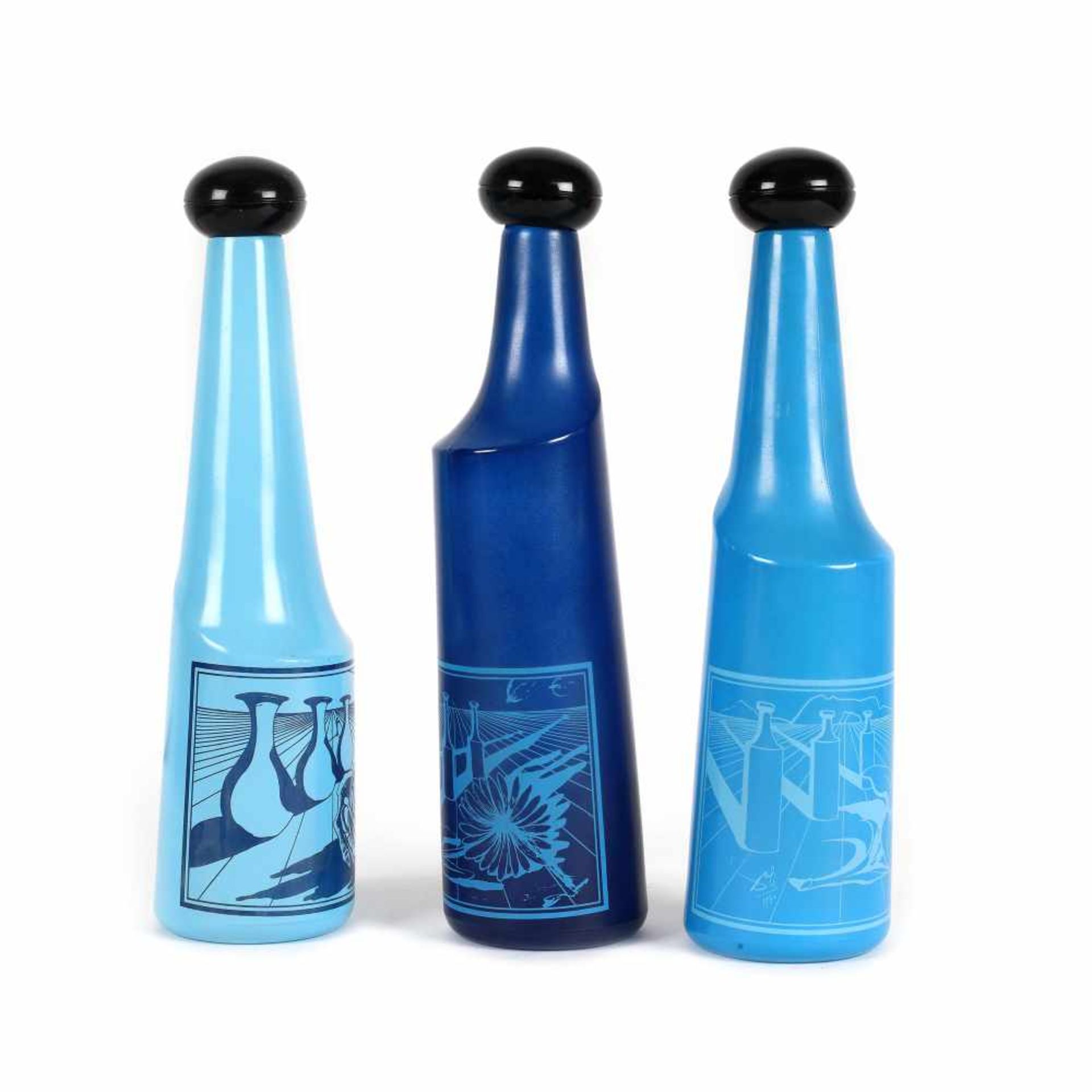 Set of 3 bottles Rosso Antico Salvador Dali, 1970, limited edition