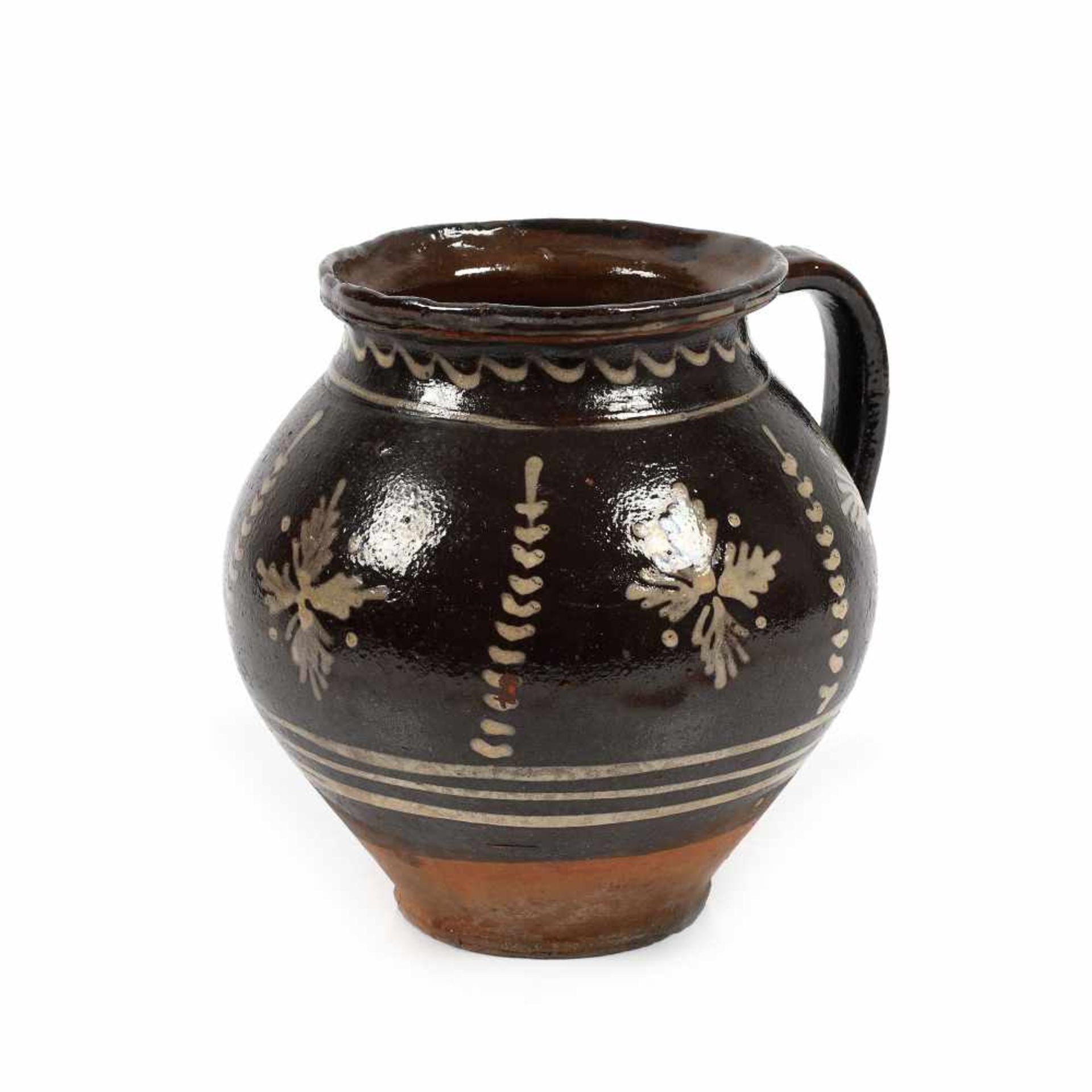 Wine cup, decorated with vegetal motifs, Huedin area, approx. 1900