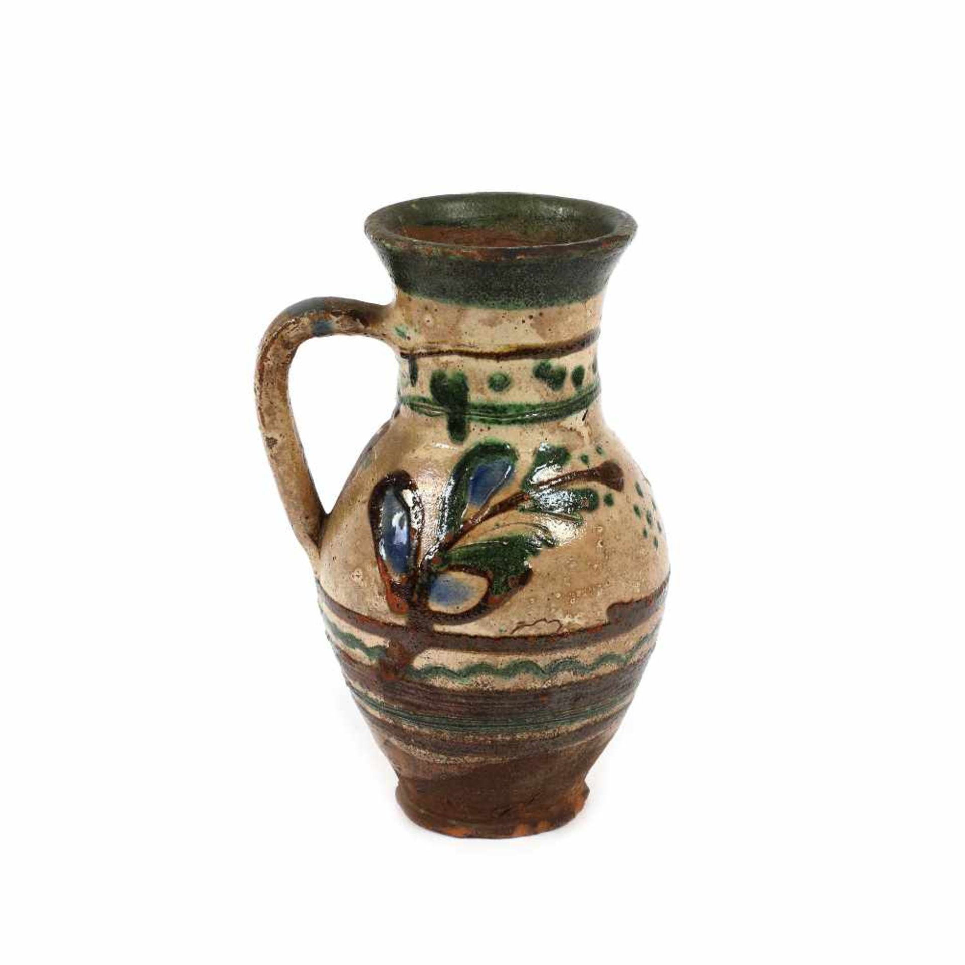 Wine jug, decorated with floral motif, Valea Bărgăului, approx. 1900 - Bild 2 aus 3