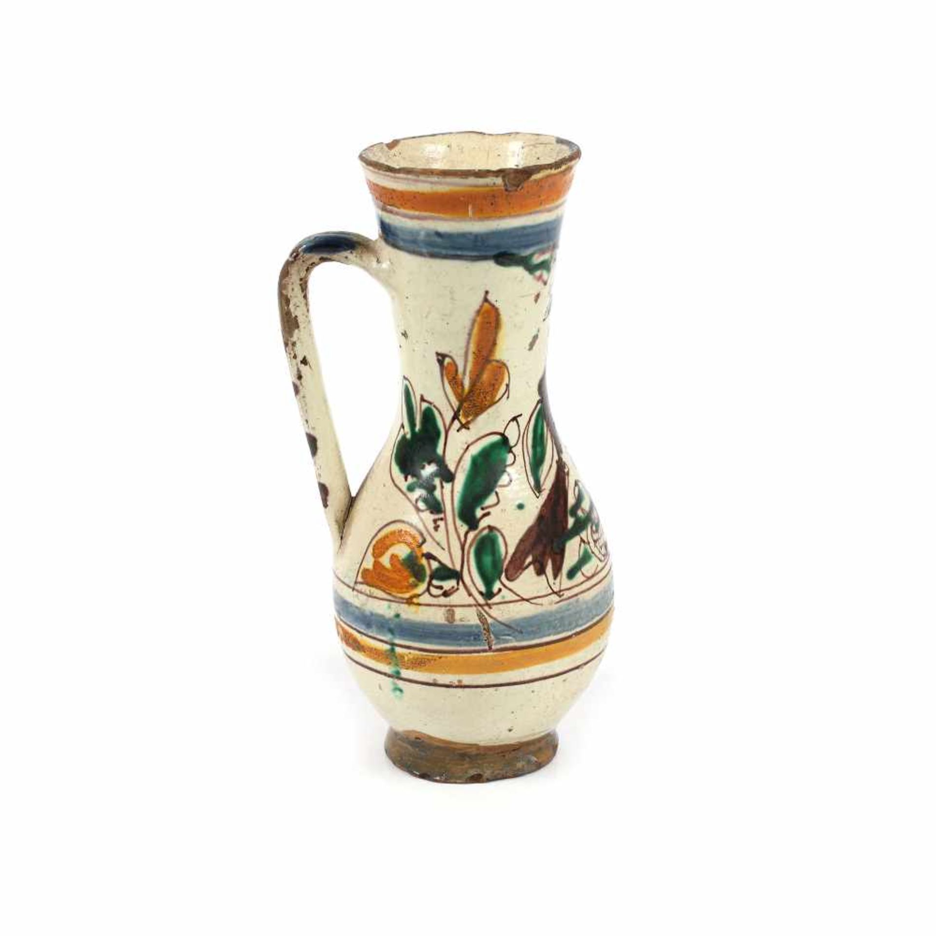 Large wine cup decorated with the bird of happiness, Turda, approx. 1820, rarity - Image 3 of 4