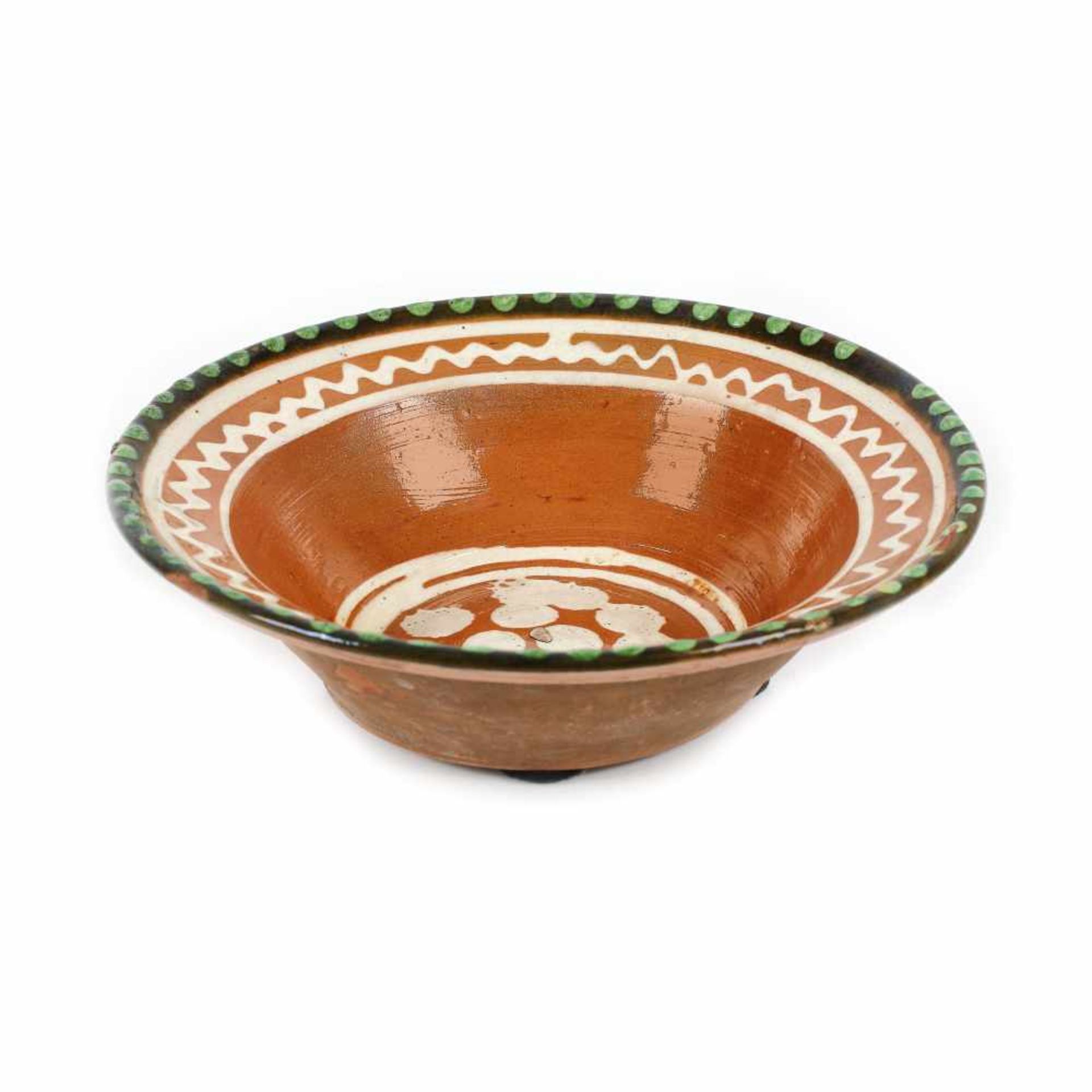 Bowl, decorated with stylised geometric motifs, Târgu Lăpuș, Maramureș, late 19th century - Bild 2 aus 2