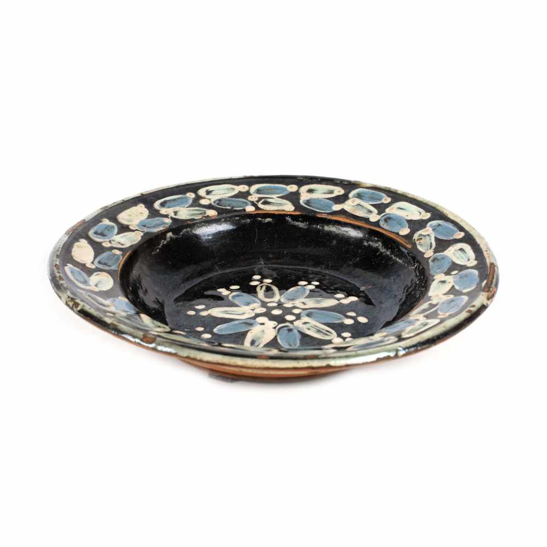 Plate, decorated with stylised floral motifs, Baia Mare, late 19th century - Bild 2 aus 2