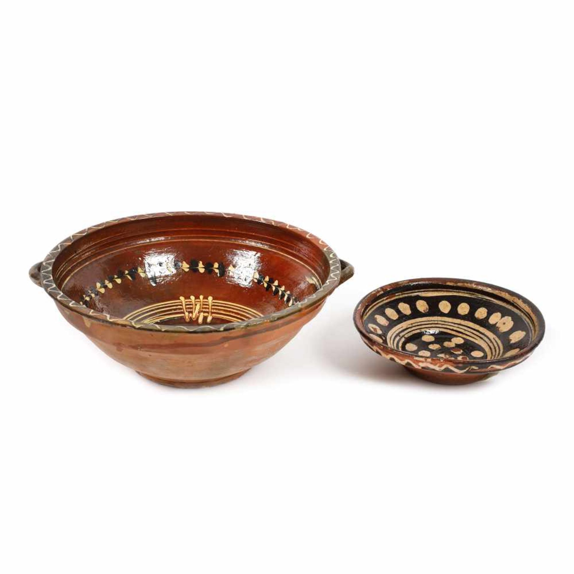 Bowl and plate, Maramureș and Muntenia, late 19th century-early 20th century - Bild 2 aus 2