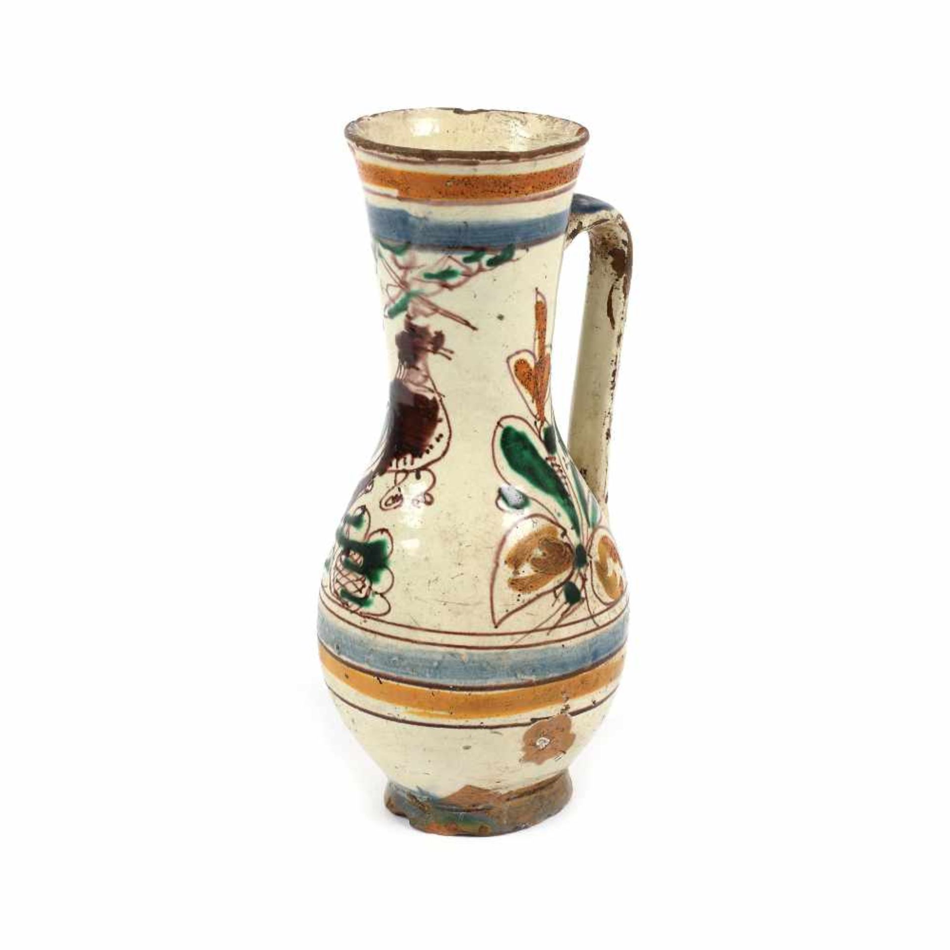 Large wine cup decorated with the bird of happiness, Turda, approx. 1820, rarity - Image 2 of 4