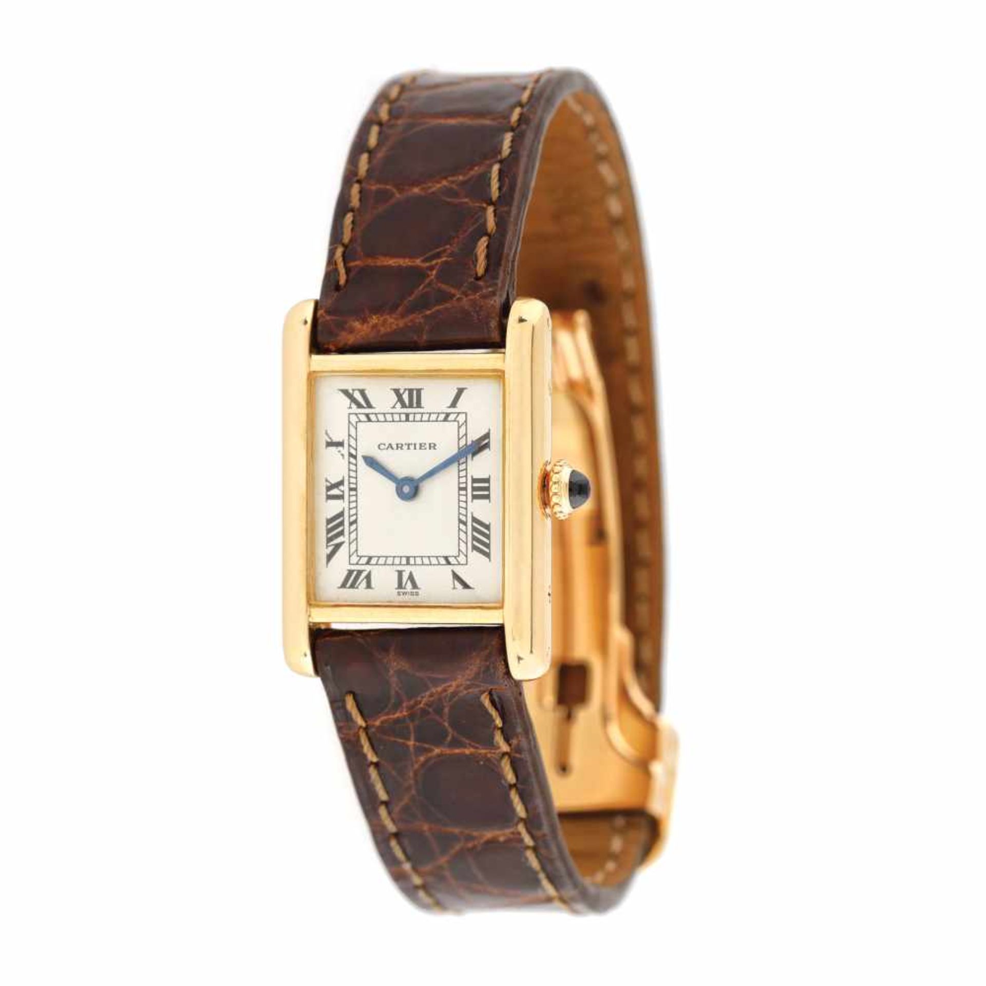 Tank Louis Cartier wristwatch, vintage, gold, women