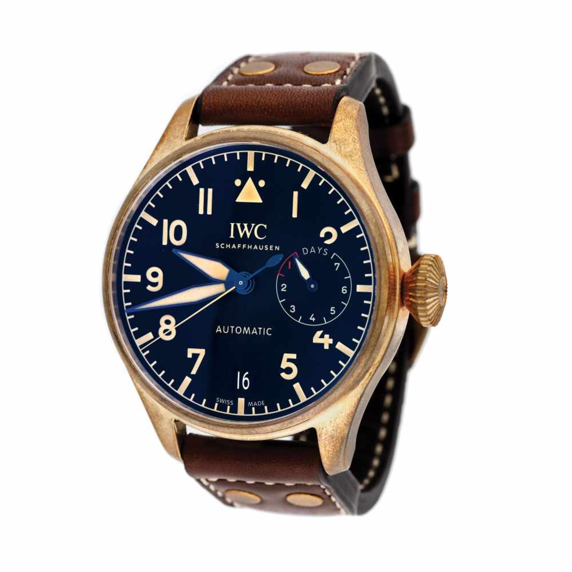 IWC Big Pilot’s Watch Heritage Bronze wristwatch, men, provenance documents, instruction manual, t