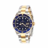 Rolex Submariner wristwatch, gold and steel, men