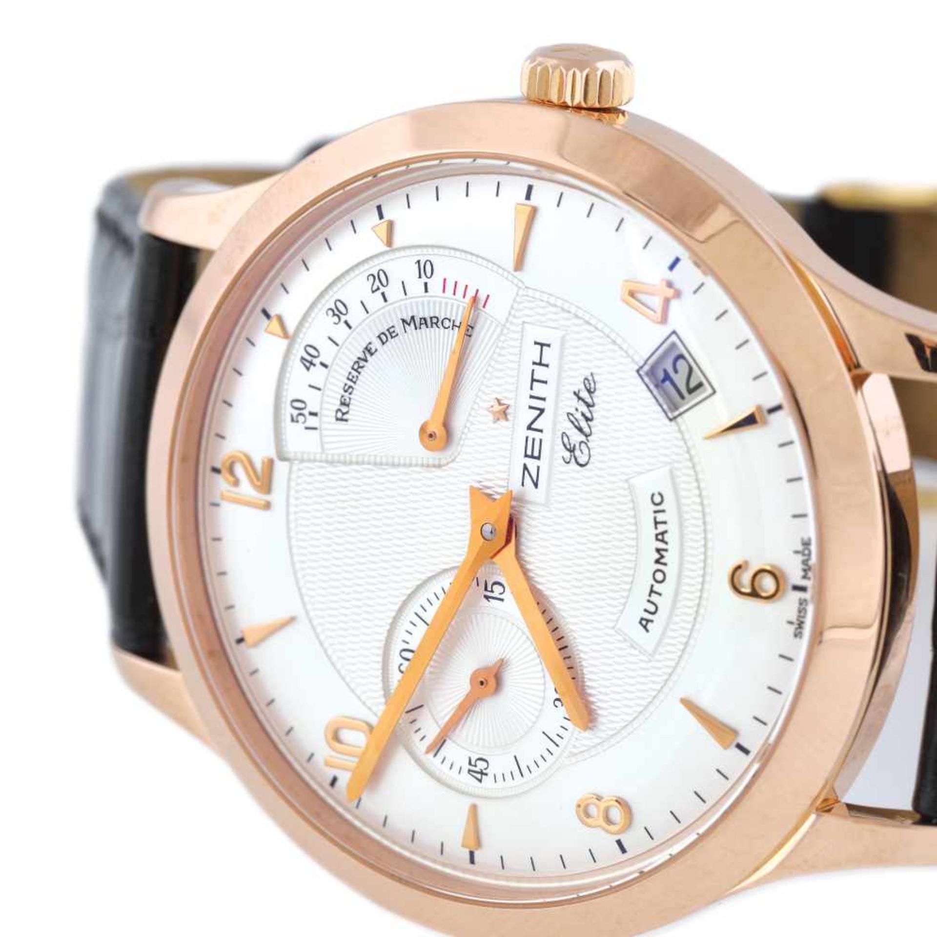 Zenith Class Elite wristwatch, rose gold, men, provenance documents - Bild 2 aus 4