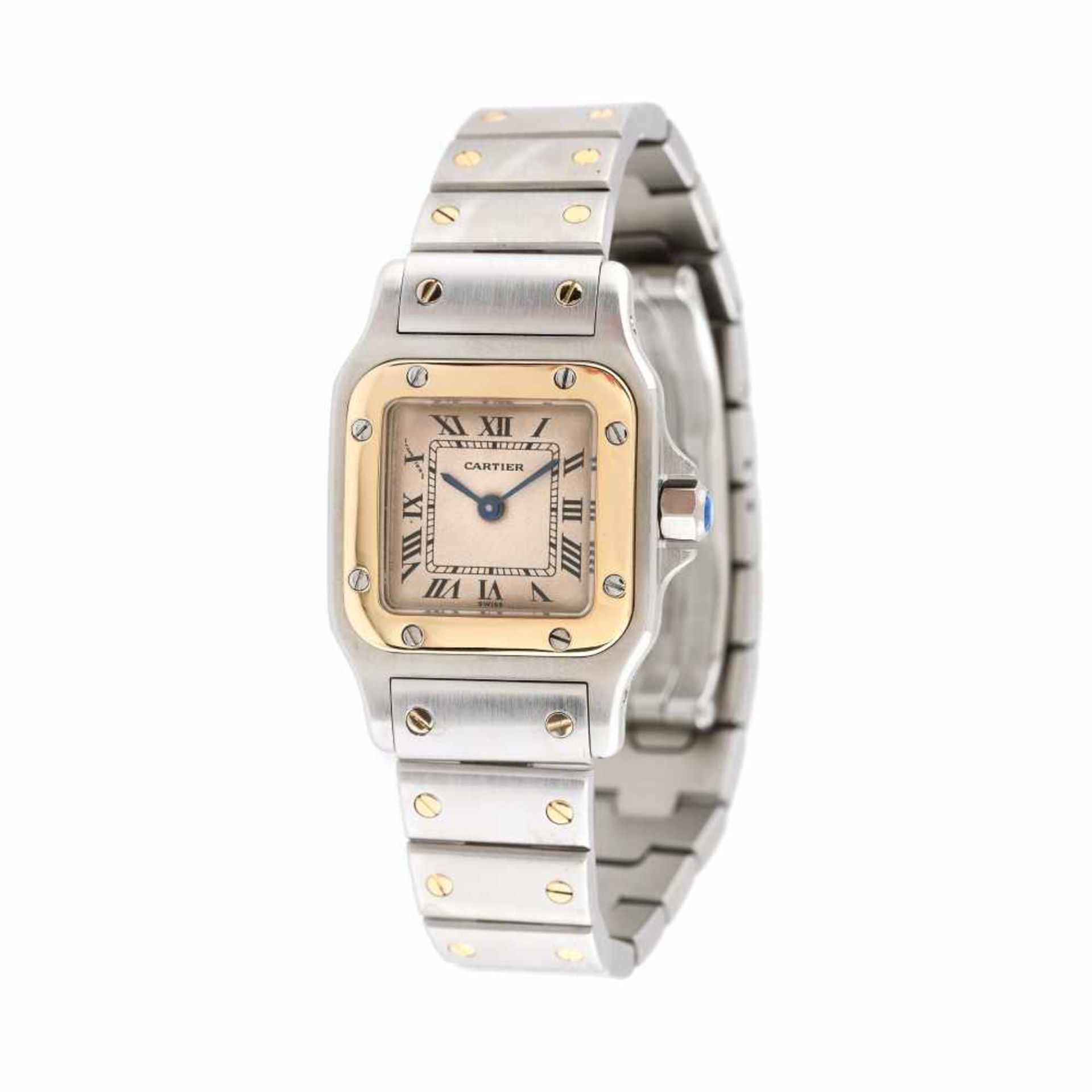 Cartier Santos bracelet watch, gold and steel, women