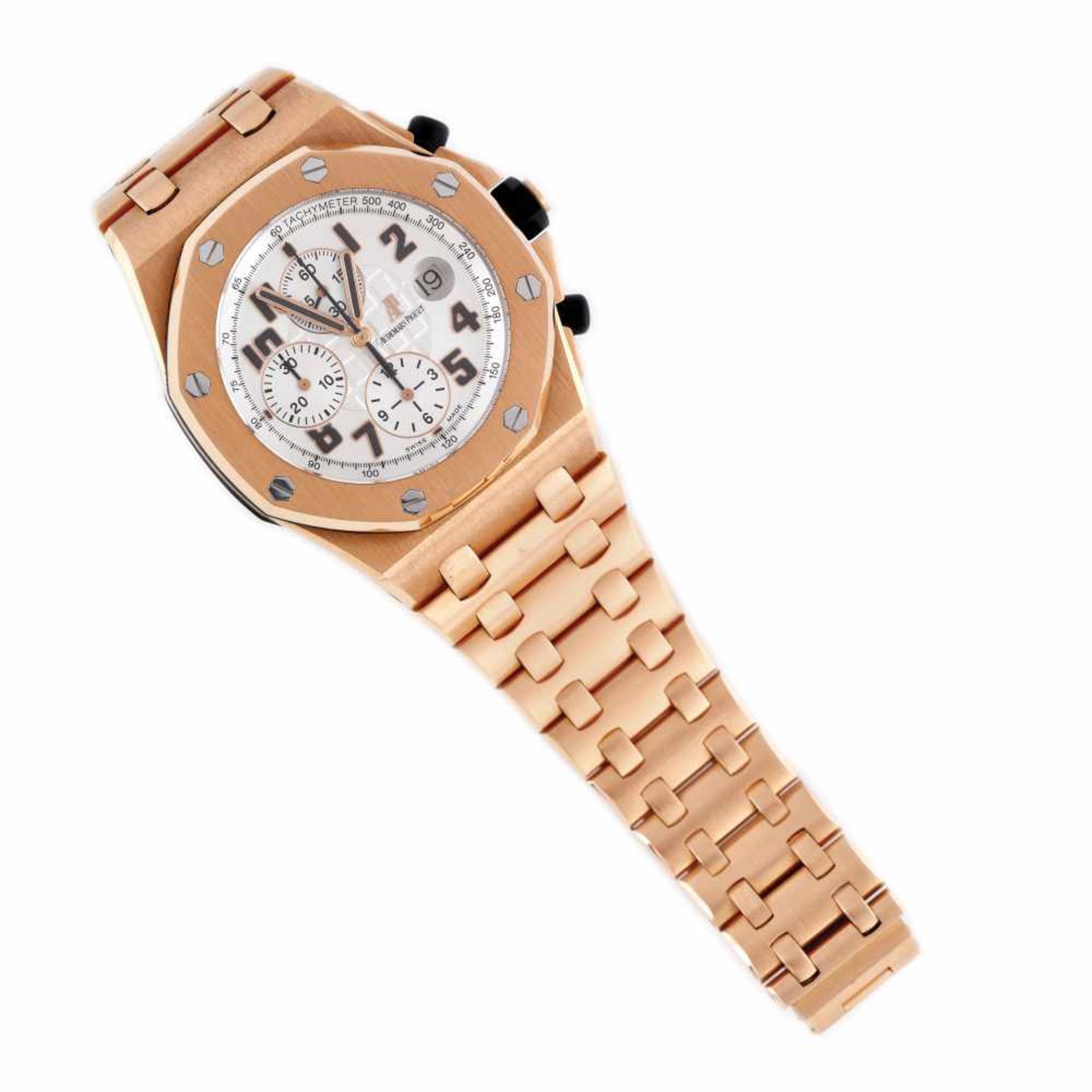 Audemars Piguet Royal Oak Offshore wristwatch, rose gold, men, provenance documents - Bild 6 aus 6