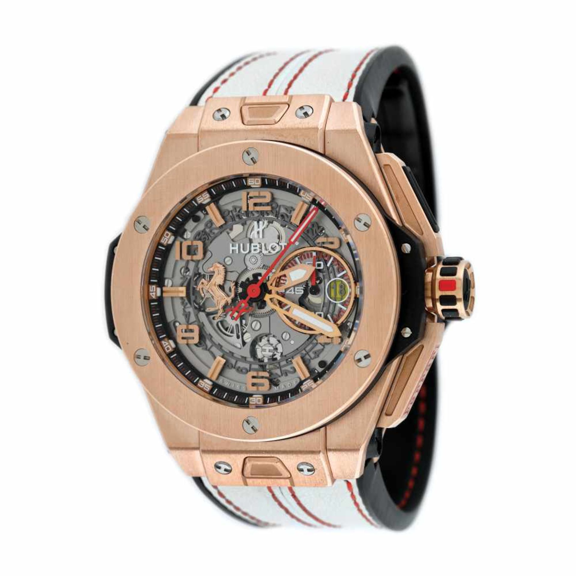 Hublot Ferrari Unico wristwatch, gold and titan, men, limited edition, 500/500