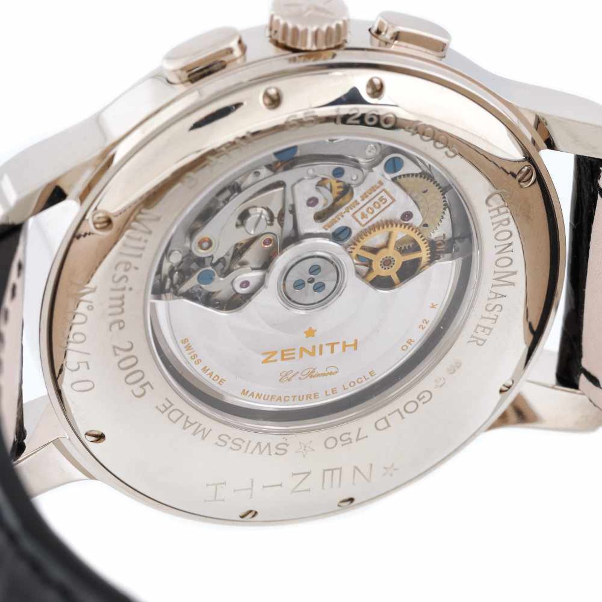 Zenith Academy Tourbillon El Primero wristwatch, white gold, men, limited edition 9/50, provenance d - Bild 4 aus 4